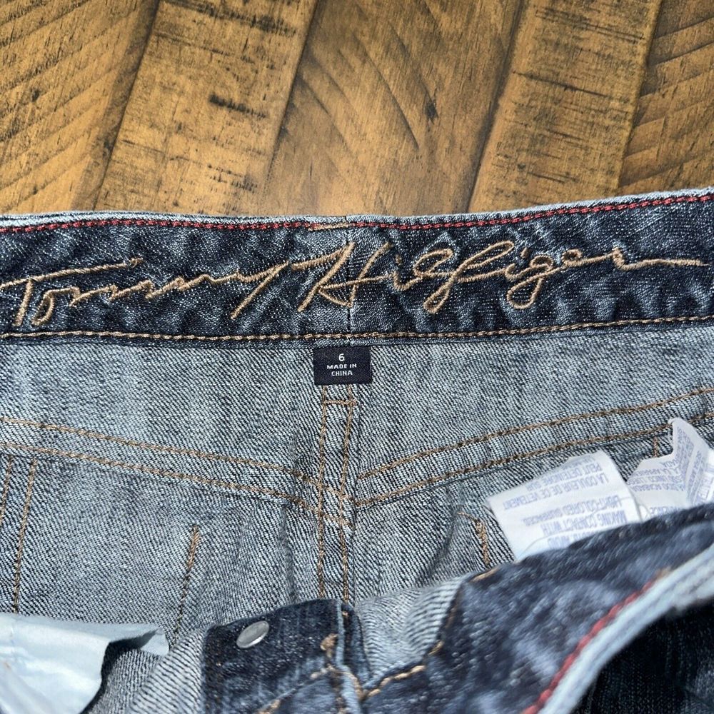 Vintage Tommy Hilfiger Denim Maxi Skirt Front/rear Pockets size 6-buttons (SO13) - Picture 3 of 8